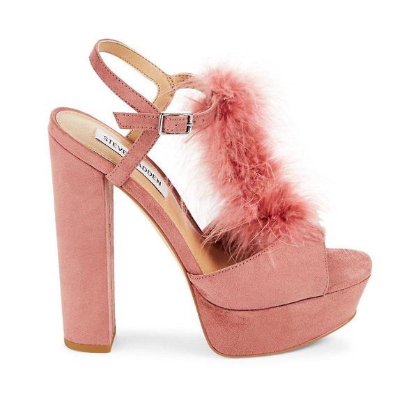 Steve Madden Shoes - STEVE MADDEN Tricia platform w feathers